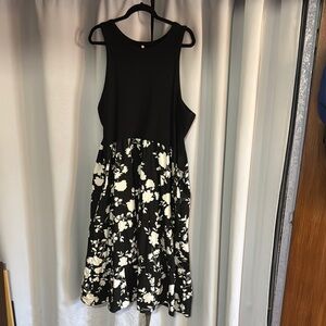 Black and White Floral Dress